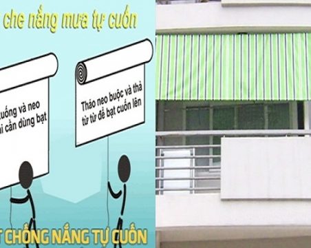 Bạt che nắng mưa tự cuốn