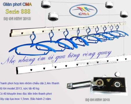 Giàn phơi inox CMA – 888