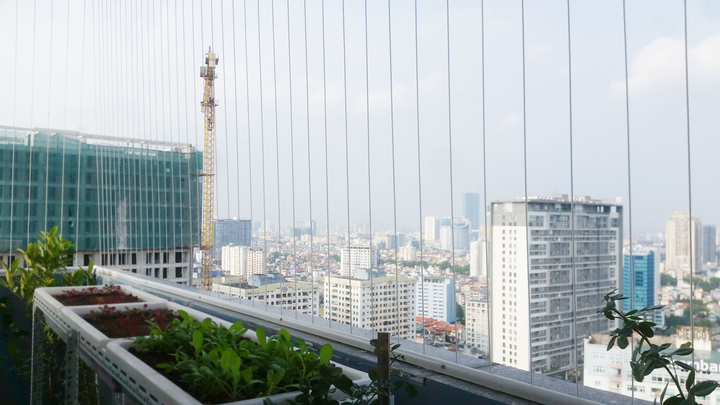 Hình ảnh thi công Lưới an toàn chung cư tại Thái Nguyên